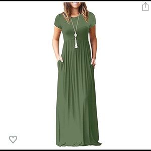 Women’s Short Sleeve Casual Maxi Dress w/ Pockets